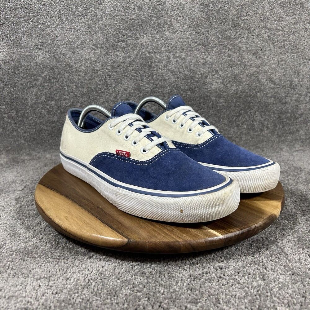 Vans Authentic Pro STV Men's Size 11.5 Navy White Athletic Skate Shoes Used - Picture 2 of 11